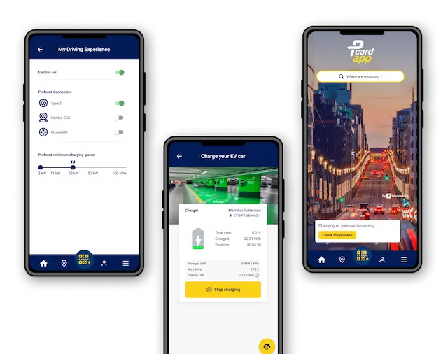 EV Charging within a Parking Mobile App